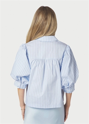 Etta stripe stone skjorte Lyseblå Neo Noir 
